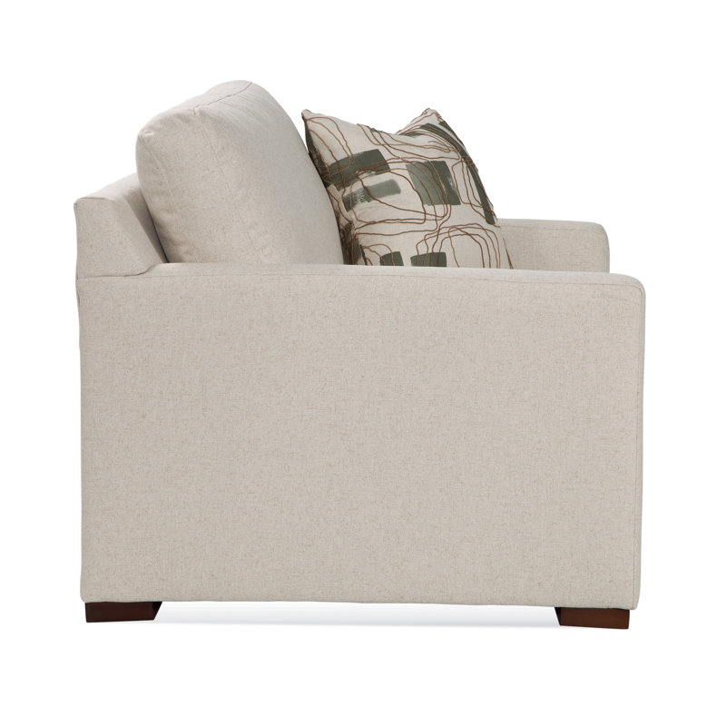 Bel-Air Armchair, Frost White, Sunbrella Green Pinstripe; 6205-43