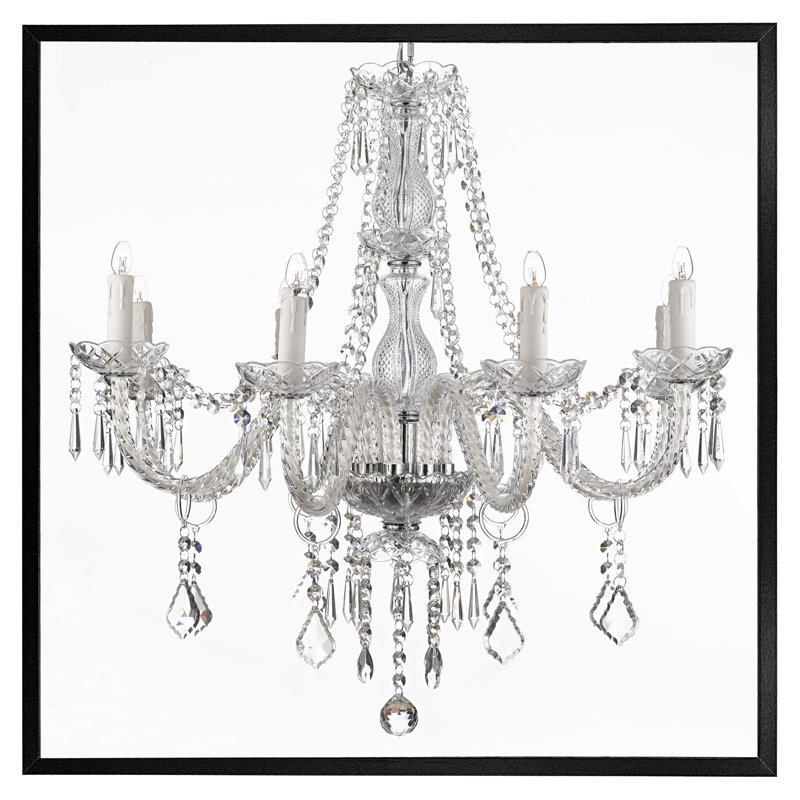 Lompoc Chandelier - Single Picture Frame Print, Black Framed, 76cm H x 76cm W x 4cm D