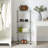 Beckett Etagere Glass Bookcase with Metal Poles-411452574
