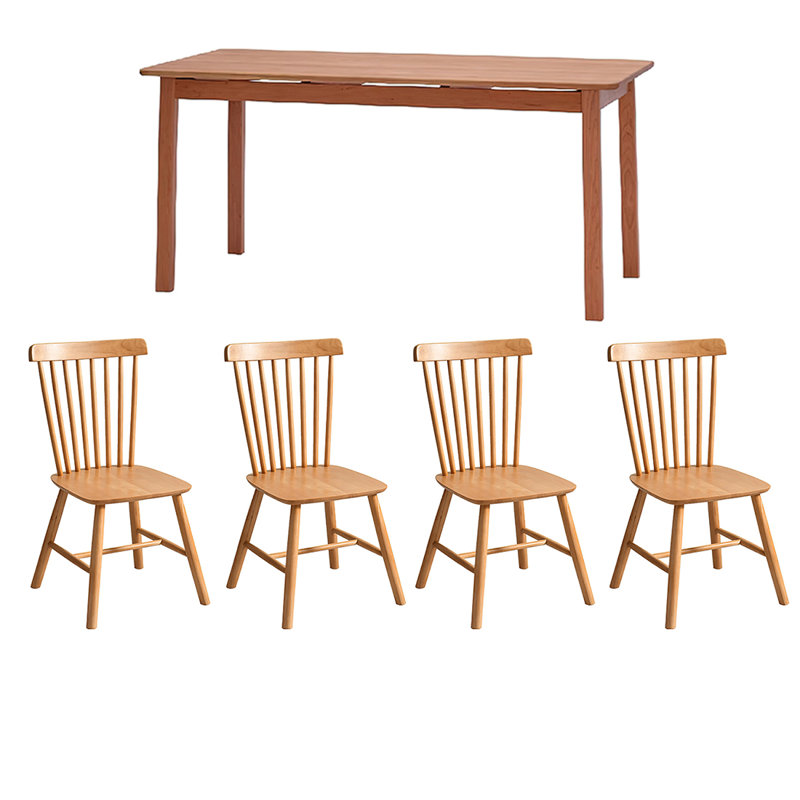 Ensembles de table de salle à manger en bois massif durable., H 29,53 po x L 62,99 po x l 31,5 po