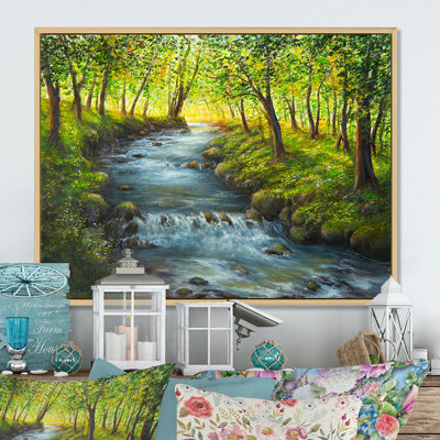 " Beautiful Spring River In Forest II "