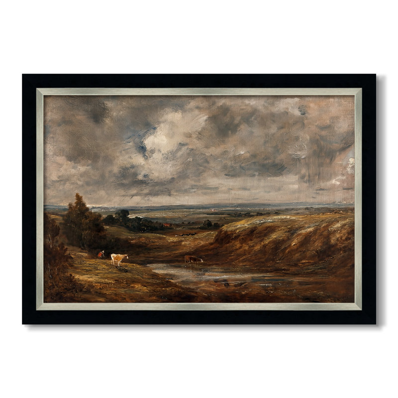 Hampstead Heath, 1825 - John Constable - Toile encadrée sur mesure, Dimensions intérieures 24 po x 34 po, Toile avec cadre