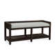 Glinda Wicker Shelves Storage Bench