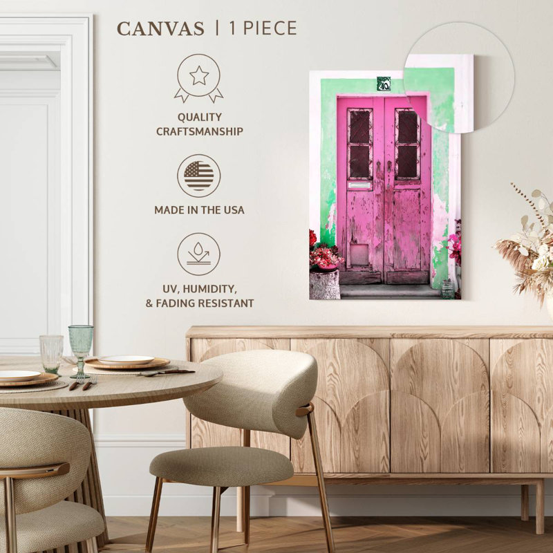 Old Pink Door, 36" H x 24" W