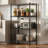Four-Tier Black Metal Storage Rack
