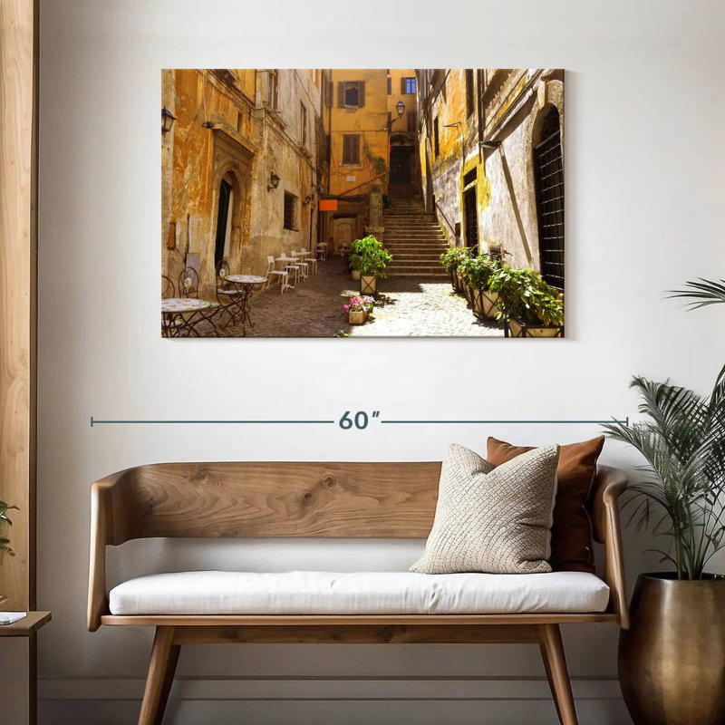 Senne, rue romaine pittoresque, H 30 po x l 45 po