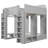 Triple Bunk Bed with Twin + Twin over Twin XL, Loft Bed with Storage Shelves & Hooks for Kids,Gray-823703039