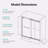68-72 "Es *76 "Es Frameless Design Double Sliding Opening Soft-Close Shower Door  - 3/8 "Es (10Mm) Thick Tempered Glass Door-122071587