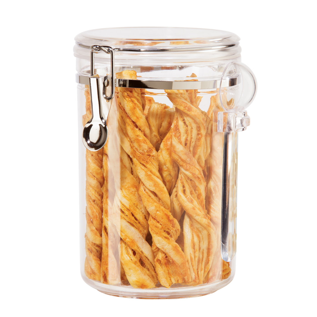 OGGI Fresh Clear Clamp Canister W/ Scoop (7.5" H, 59 Oz) OGGI 
