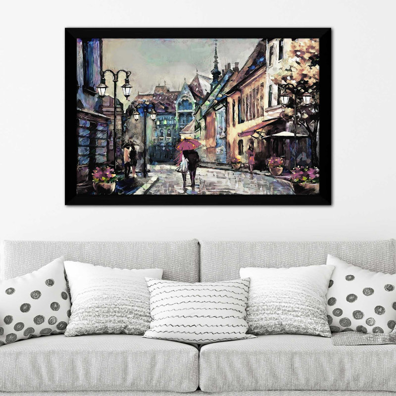 «Spring Romance», reproduction encadrée, H 21,5 po x l 27,5 po x P 0,75 po, Cadre noir