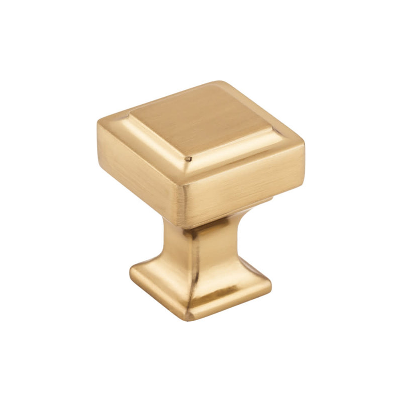 Ascendra Square Knob, 1" Length, Honey Bronze