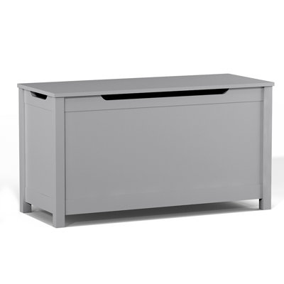 Wooden Toy Chest, Kids Toy Box,Furniture For Playroom, Bench With Safety Hinged Lid, Wooden Toy Box Storage Organizer