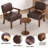 32.6'' Tall Modern Leather Tufted Upholstered Accent Armchair With Solid Wood Frame-325981092