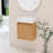 16" Modern Wall-Mounted Small Acacia Wood Bathroom Vanity Cabinet With Resin Basin