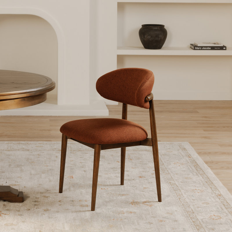 Deloris Dining Chair, Rust Performance Chenille