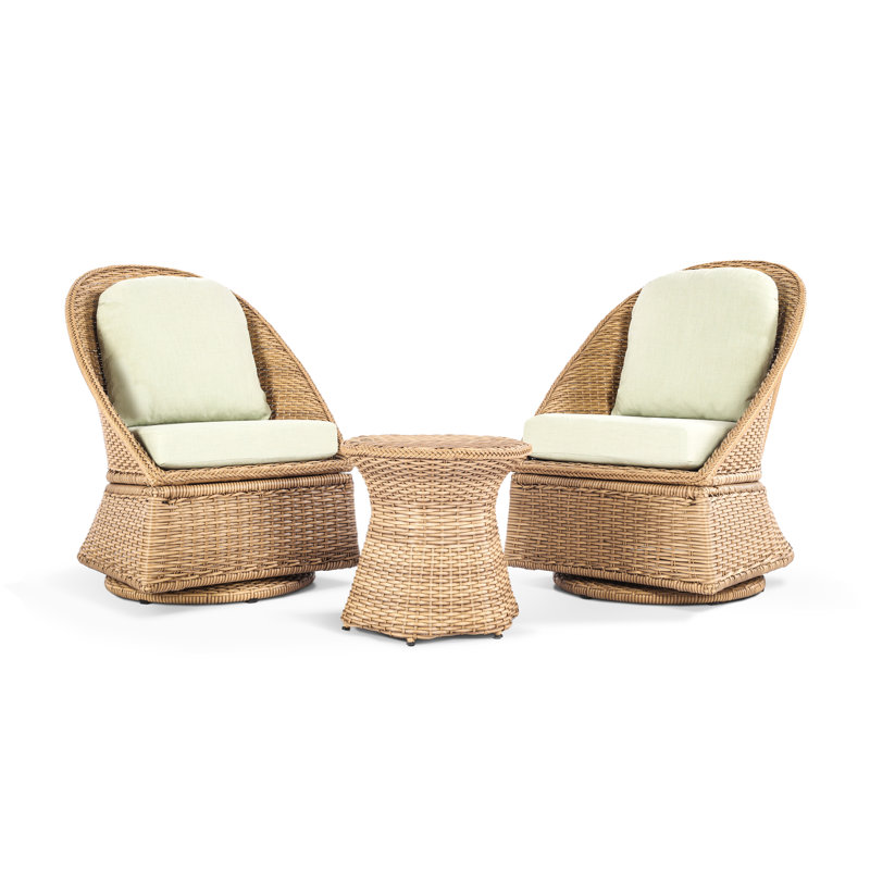 Aoki Outdoor Swivel Rocker Bistro Set