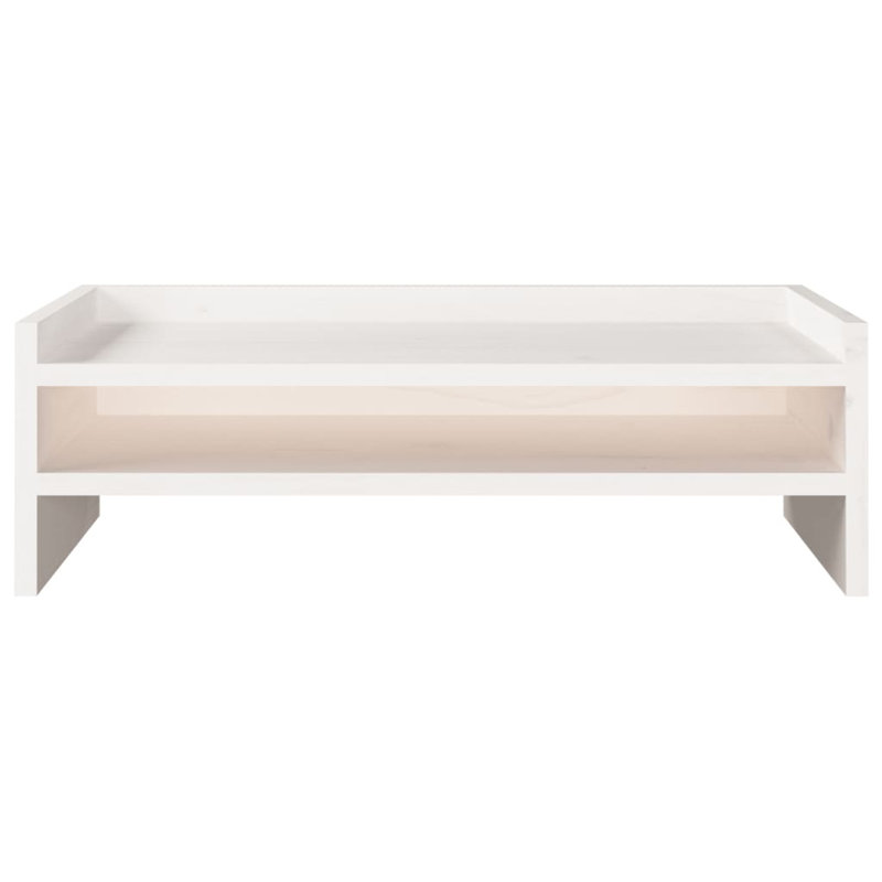 Keneen Wood Monitor Stand, White