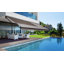 Auvent de patio traditionnel Brasilia Athena, structure blanche brillante, installation manuelle avec soffite