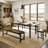 Halence 5-Piece Extendable Dining Table Set for 4-8 People-1682808882
