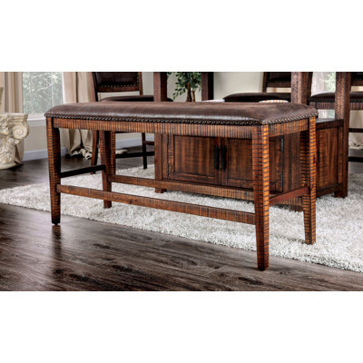 Riley Faux Leather Upholstered Bench