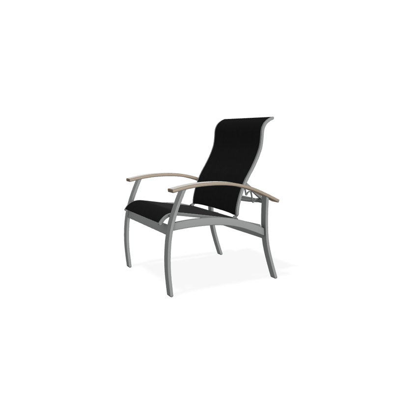 Chaise de patio Askar, Désert, Noir 5D Sunbrella®, Graphite texturé