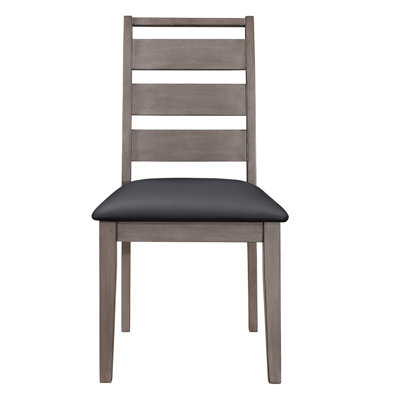 Ensemble de 2 chaises de salle à manger de style industriel avec finition gris brun