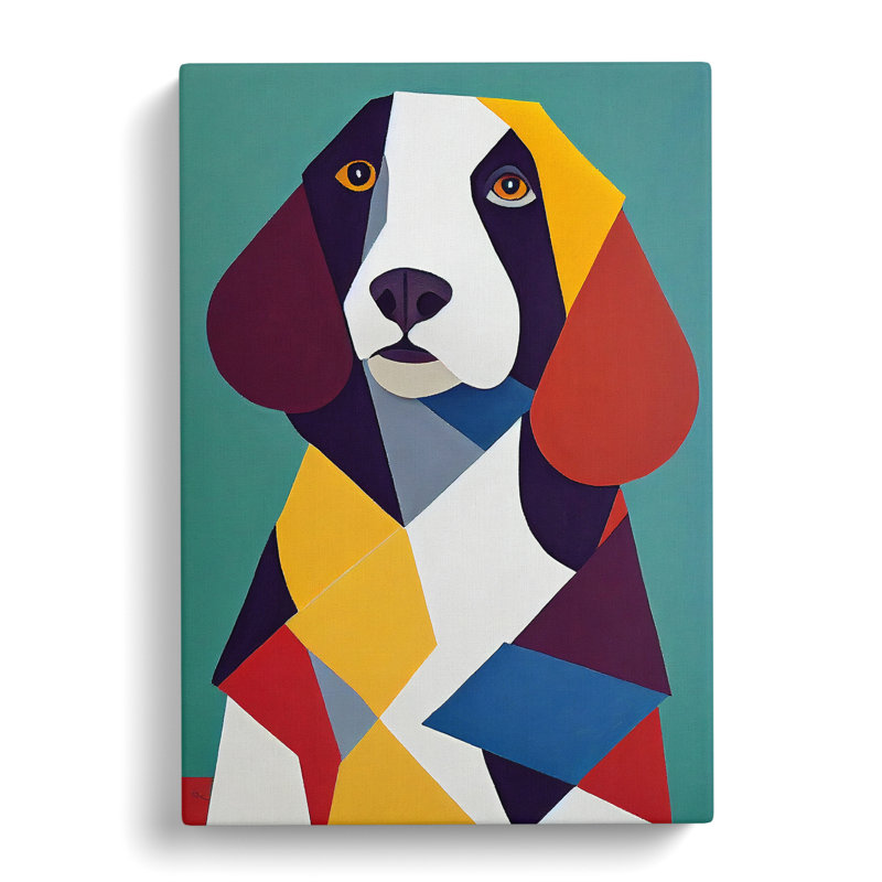 Shikhare Springer Spaniel Cubism - Wrapped Canvas, 60cm H x 40cm W