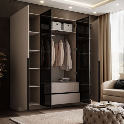 4 Door Glass Wardrobe