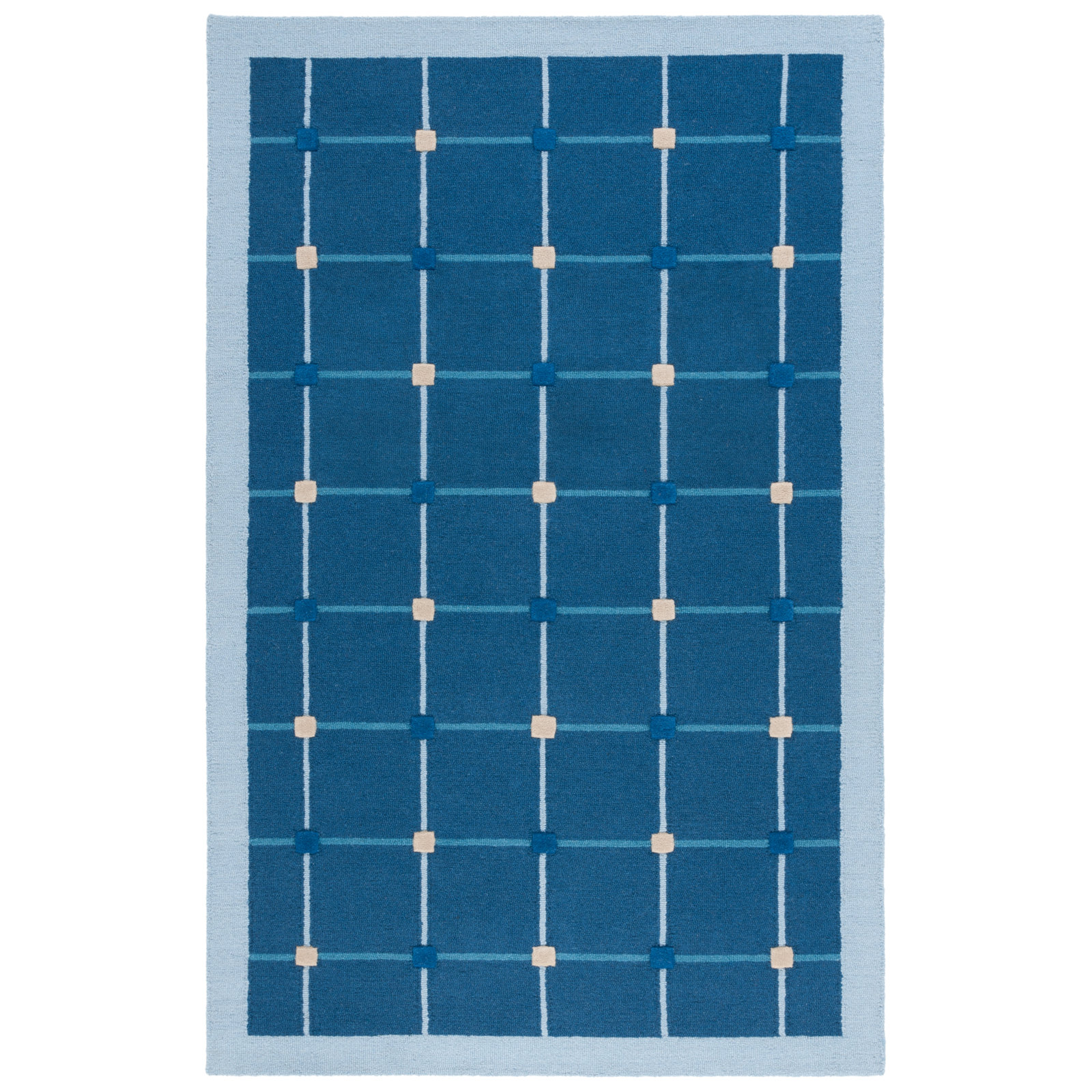 Elway Hand-Woven Checkered Rug, Rectangle 4' x 6'