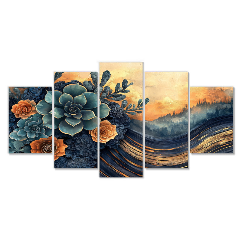 Bonniview I - Succulent Wall Art - Ensemble d'art mural diamant