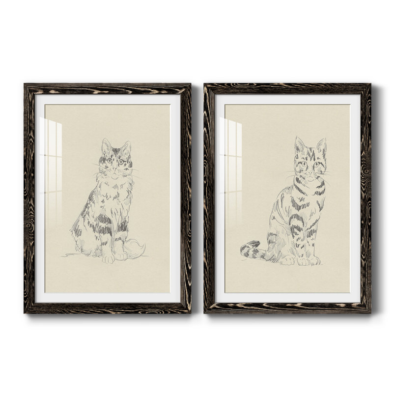 House Cat III Premium encadré mat - prêt à être accroché, Cadre noir, H 24 po x l 40 po x P 1 po
