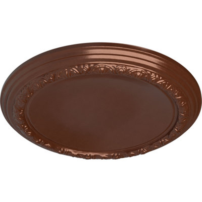 Endurathane Sellek Ceiling Medallion, 18 1/2"OD x 7/8"ID x 1 1/2"P (Fits Canopies up to 1 1/8")Hand-Painted Copper Green Patina Finish