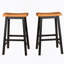 TABOURET SADDLE EN BOIS 29 po
