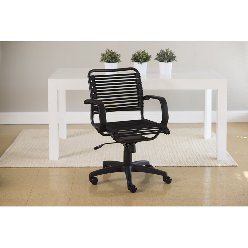 Chaise de travail Rossini, Similicuir noir
