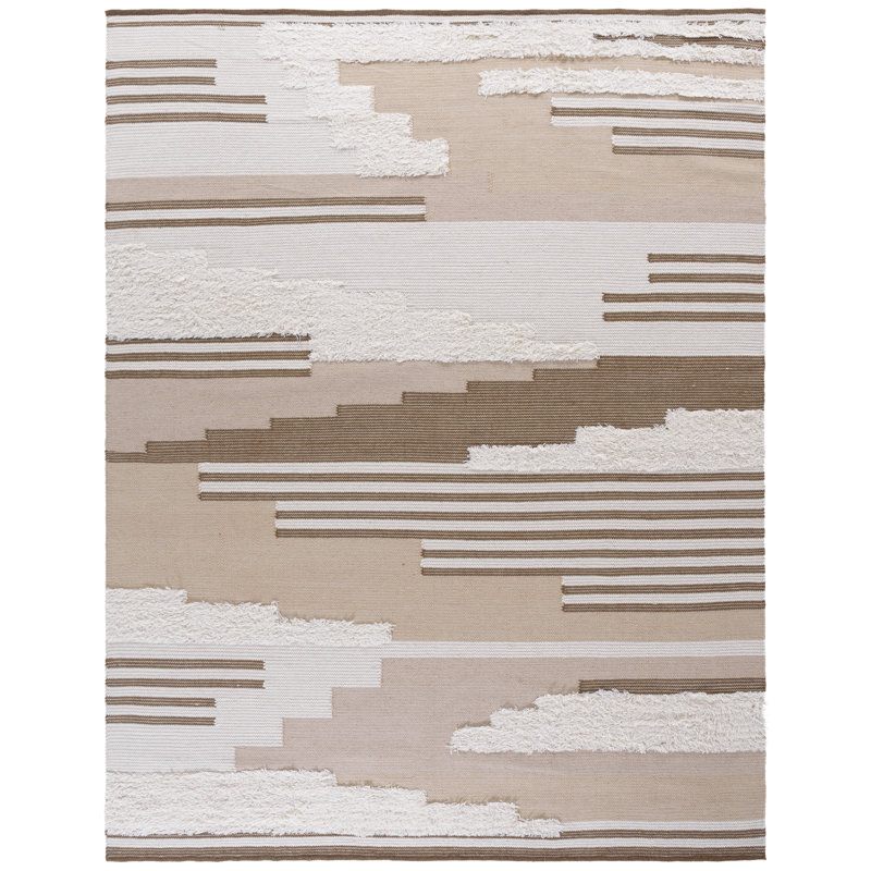 Kenya 280 Hand Woven 80% Wool; 20% Cotton Geometric Rug, Rectangle 9' x 12'