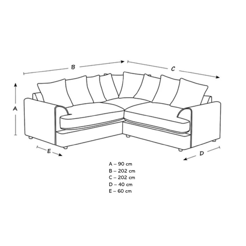 Terry Corner Sofa, Silver