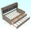 Lit de jour simple avec lit gigogne-943961768