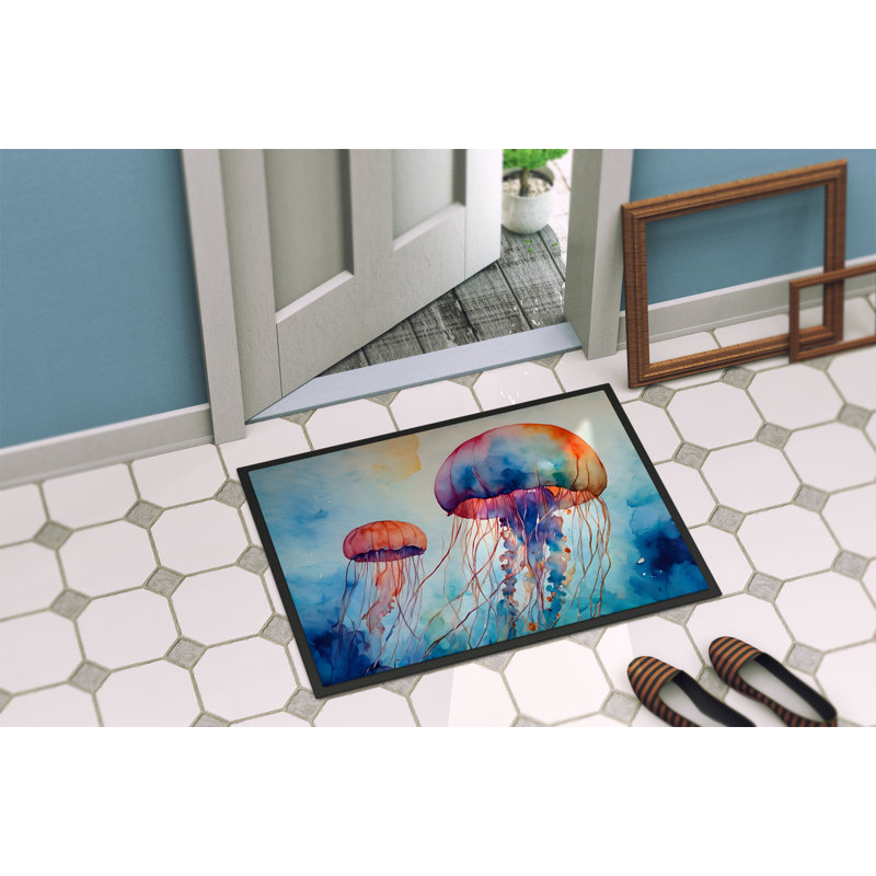 Jellyfish Doormat, L 18 po x L 27 po