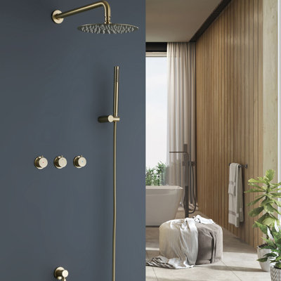 Système de douche complet avec valve brute