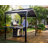 Palram - Canopia Austin 8' W x 6' D Aluminum Polycarbonate Outdoor Backyard Grill Gazebo Black/Gray