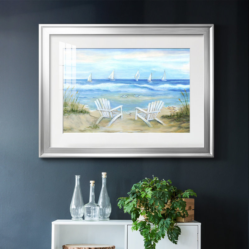 " Seaside Escape ", Silver, 19" H x 27" W x 1.5" D