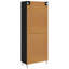  Highboard White And Black Oak 69.5 X 34 X 180 Cm-387650537
