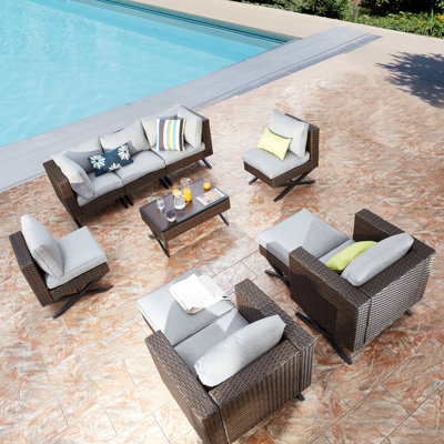 Boydston 10 Piece Sofa Seating Group with Cushions by Mercury Row