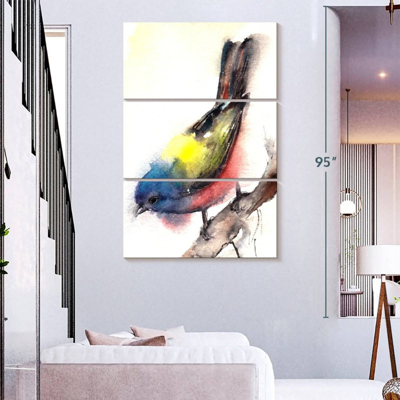 Brampt Bunting Bird, 74" H x 48" W