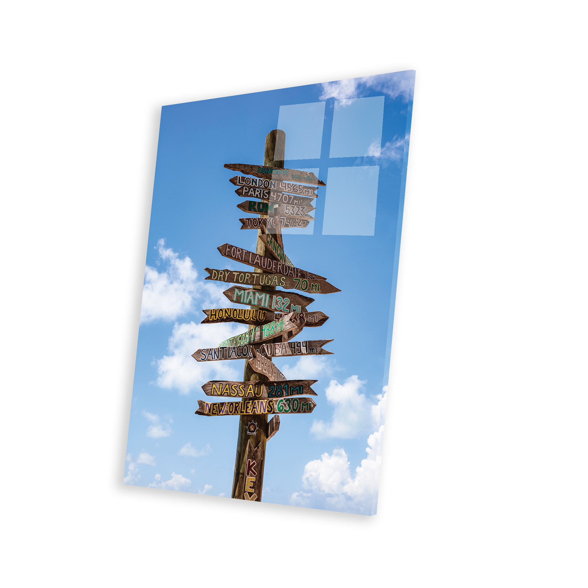 Latitude Run® Sign Post, Key West Print On Acrylic Glass - Wayfair Canada