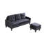 Ollice 3 Seater Velvet Sofa & Chaise-1665375880