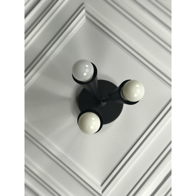 Odele Semi Flush Mount, Matte Black