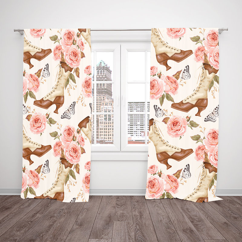 Semi Sheer Curtain Pair, 40" W x 52" L