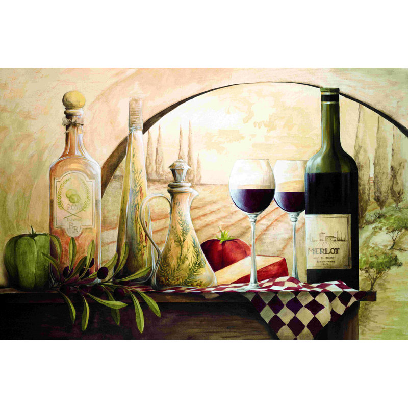 Tuscan Vinyard - Impression sur toile tendue, H 20 po x l 30 po