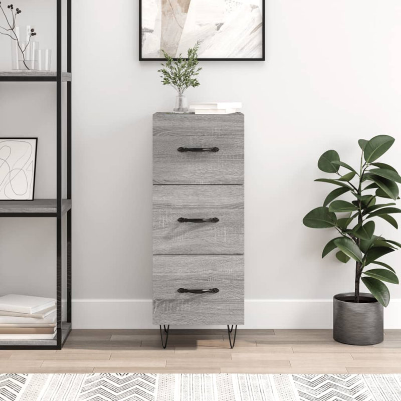 Malynda Sideboard 34,5x34x90 cm Engineered Wood, Grey Sonoma